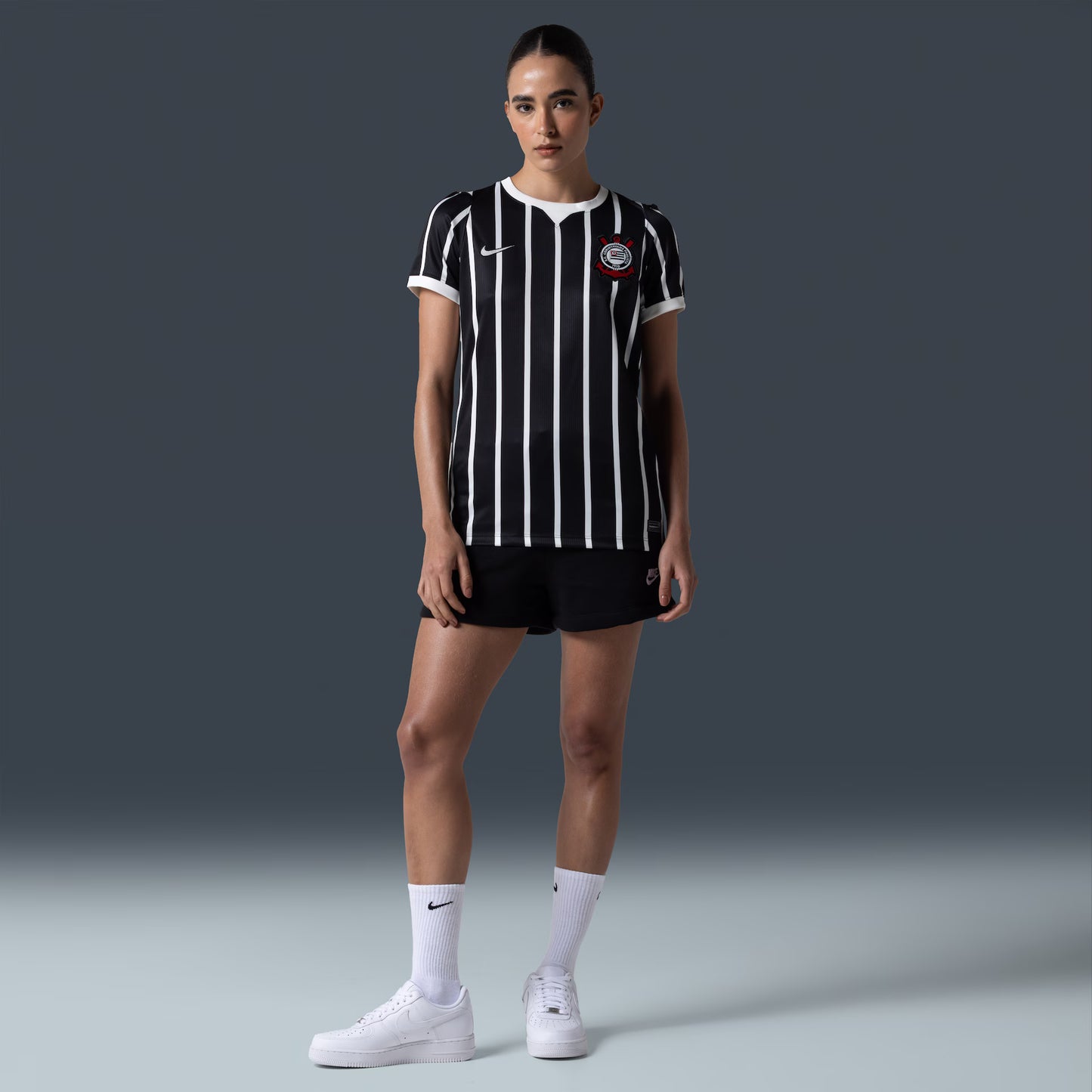 Camisa Corinthians II 26/27 s/n Torcedor Nike Feminina - Preto+Branco