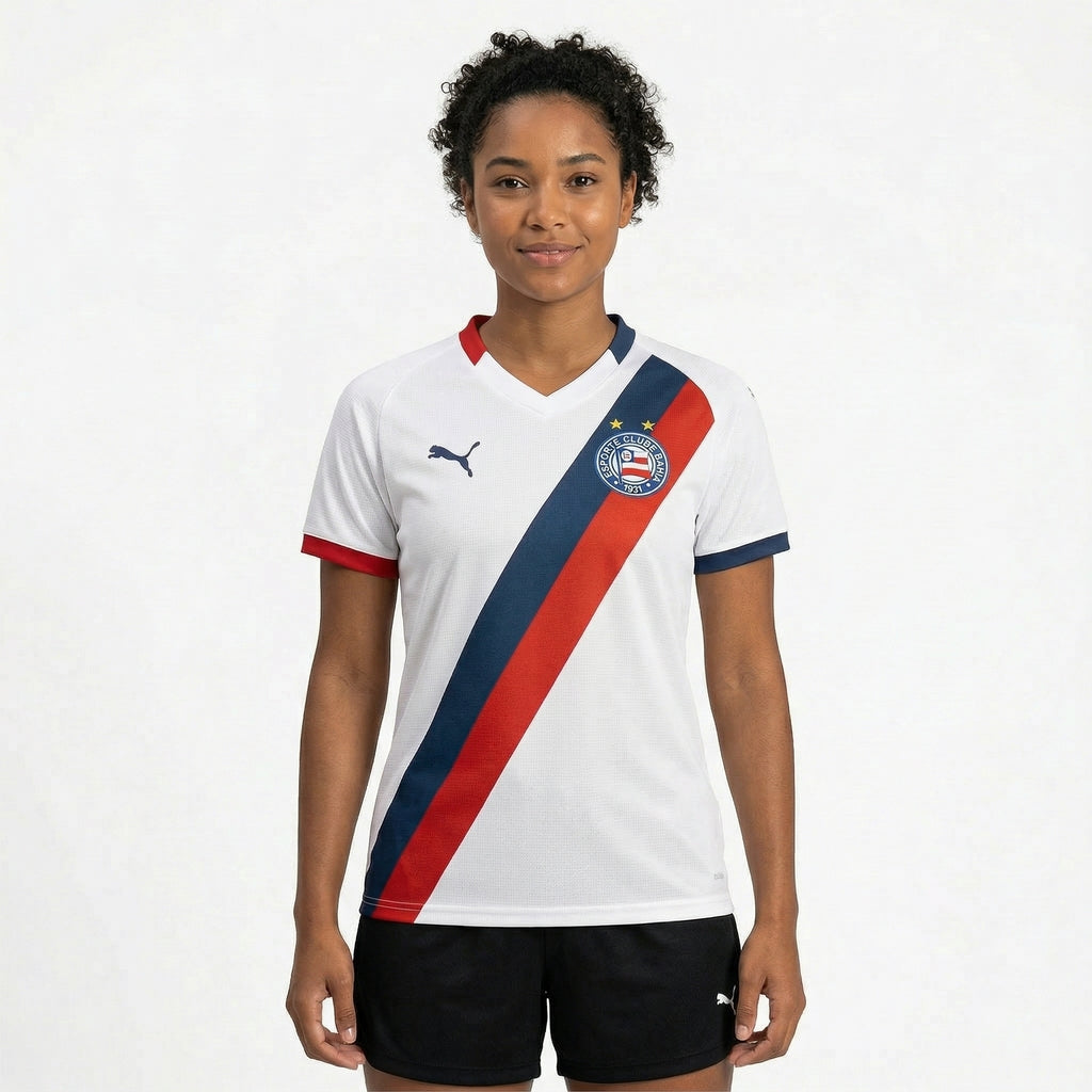 Camisa Torcedor 1 2026 Esporte Clube Bahia Puma Branca Feminina